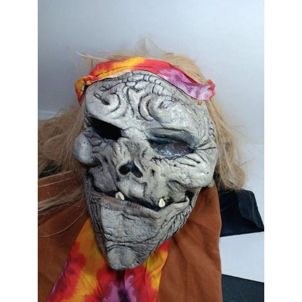 Mario Chiodo Studios Skull Skeleton Dirty Hippy Halloween Mask 2002 New Vision